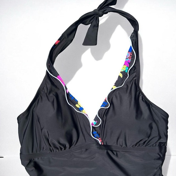 🌻NEW w.tags Island Escape Plus Size Mariposa Underwire Halterkini Size 20W - Picture 4 of 11